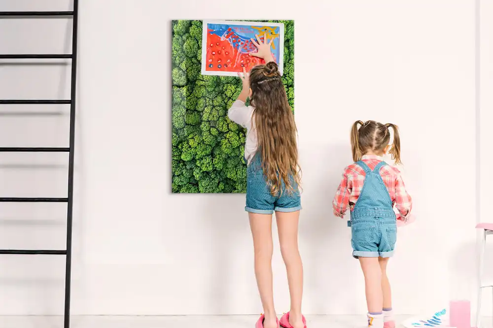 Tablă magnetică de perete cu model copaci de pădure