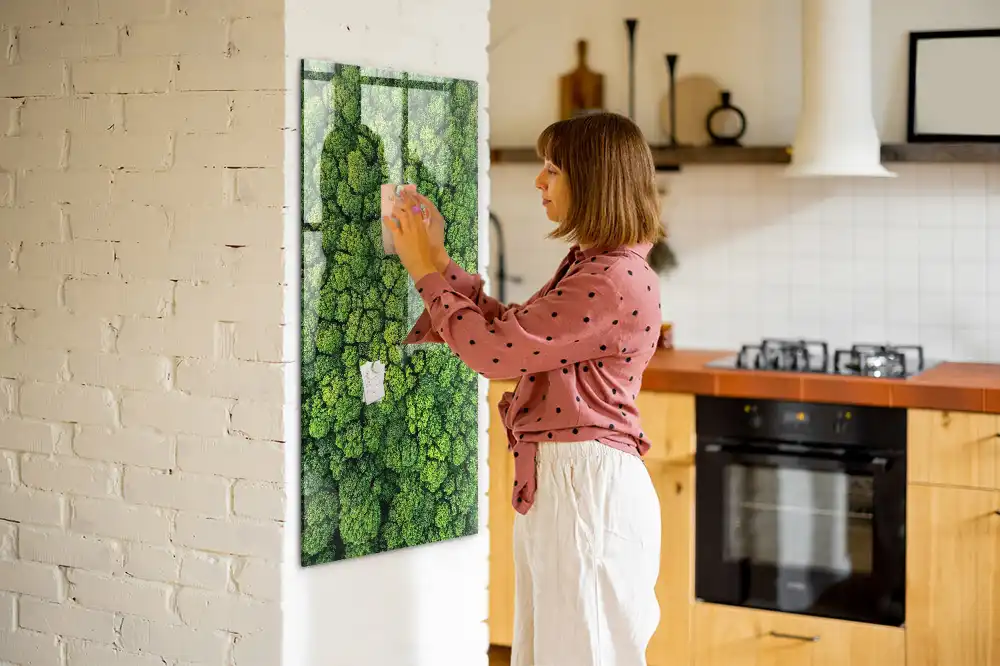 Tablă magnetică de perete cu model copaci de pădure