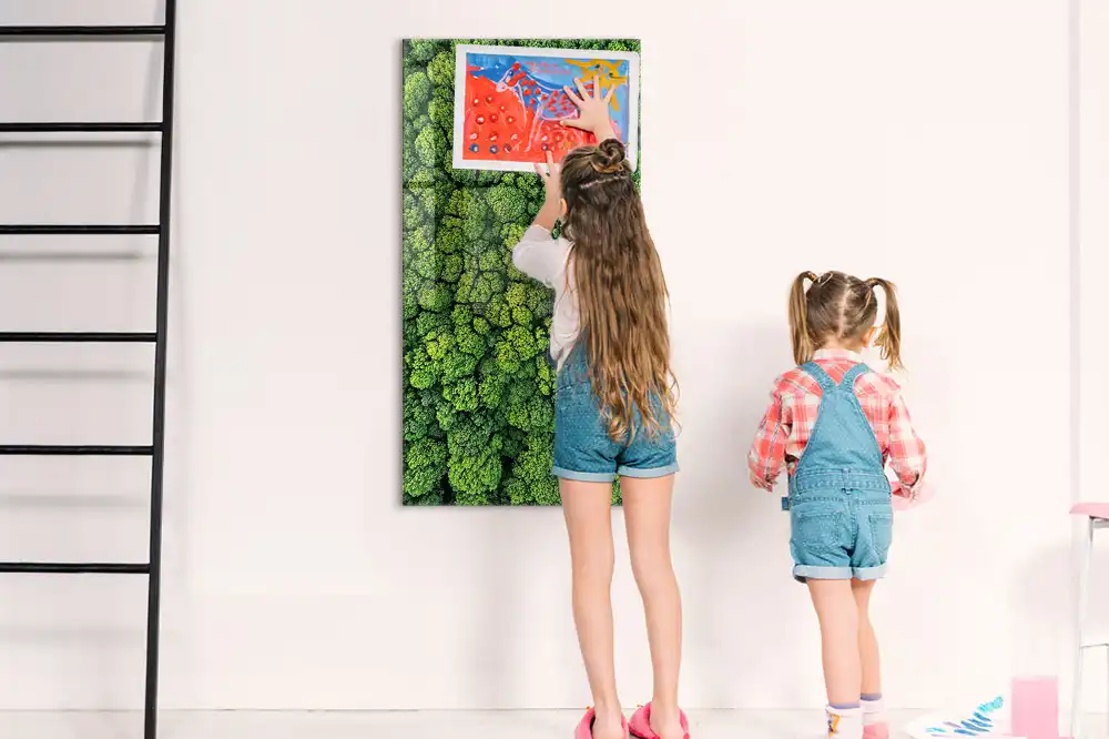 Tablă magnetică de perete cu model copaci de pădure