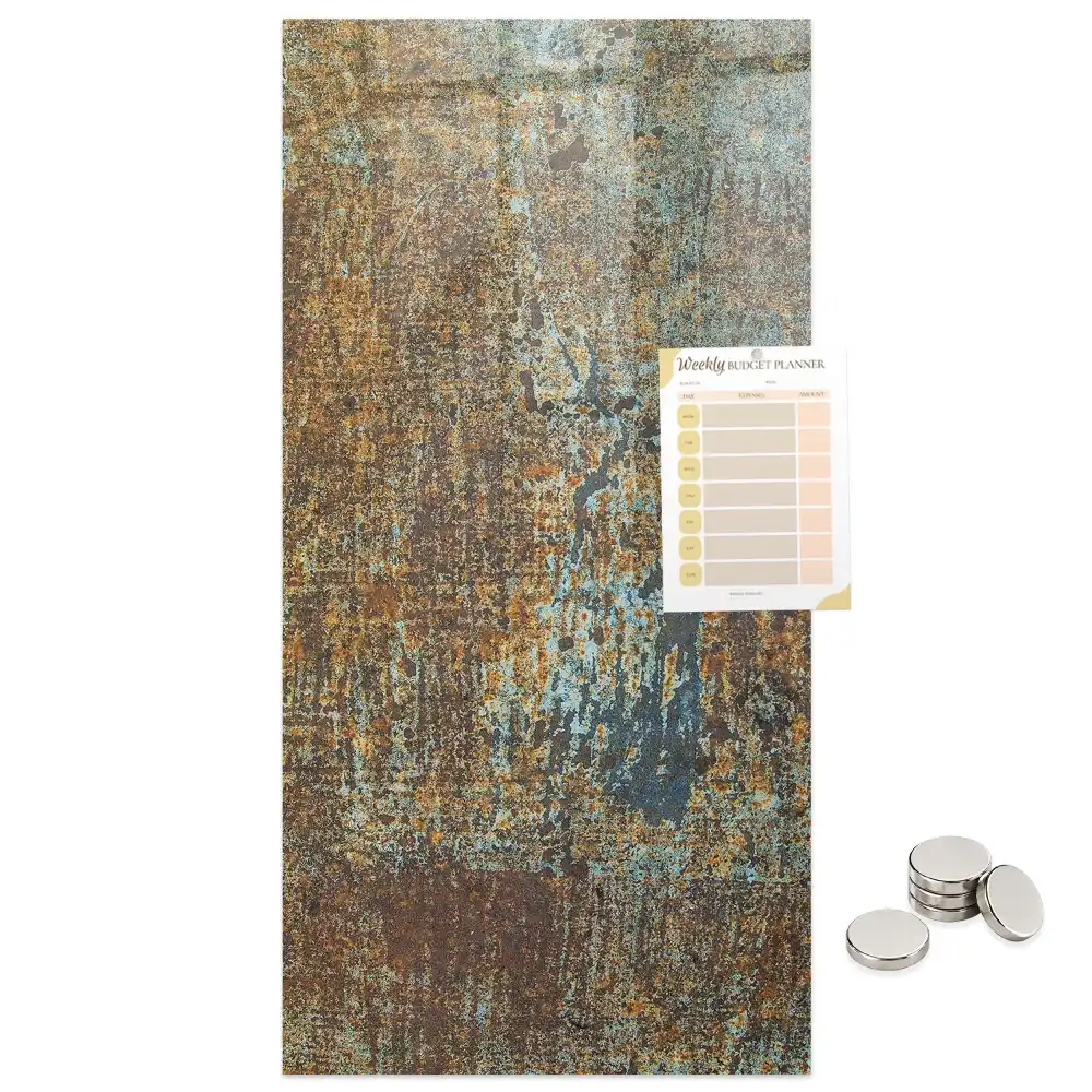 Tablă magnetică de perete cu aspect de fier ruginit