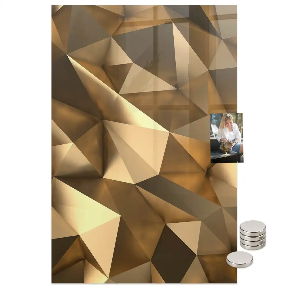Tablă magnetică de perete cu model de abstracție tridimensională