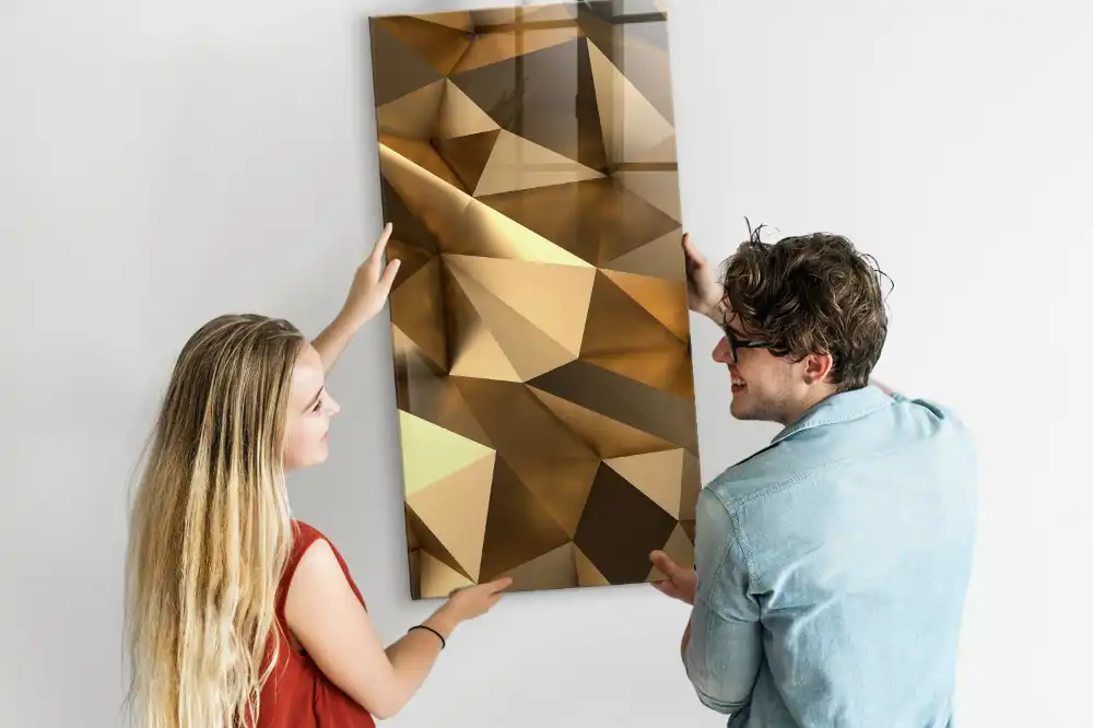 Tablă magnetică de perete cu model de abstracție tridimensională