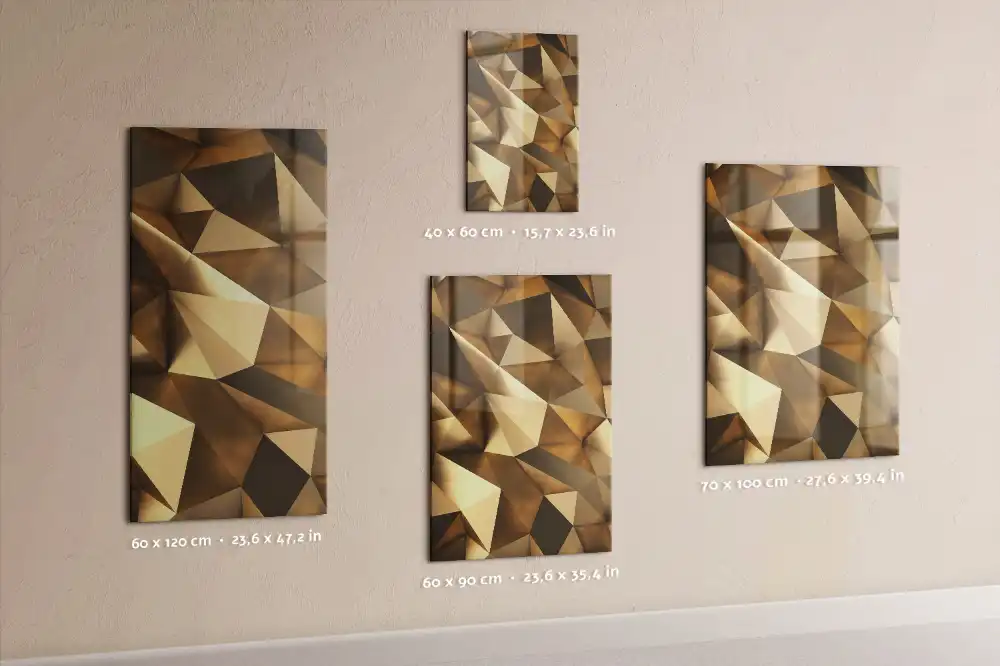 Tablă magnetică de perete cu model de abstracție tridimensională