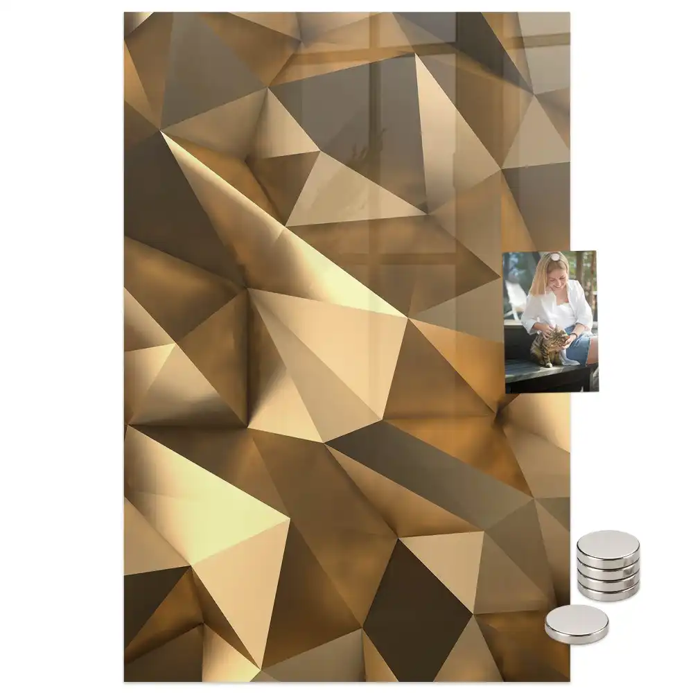 Tablă magnetică de perete cu model de abstracție tridimensională