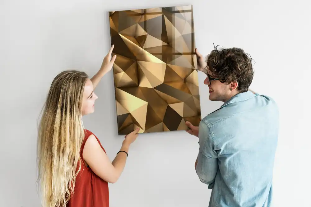 Tablă magnetică de perete cu model de abstracție tridimensională