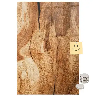 Tablă magnetică de perete din lemn natural
