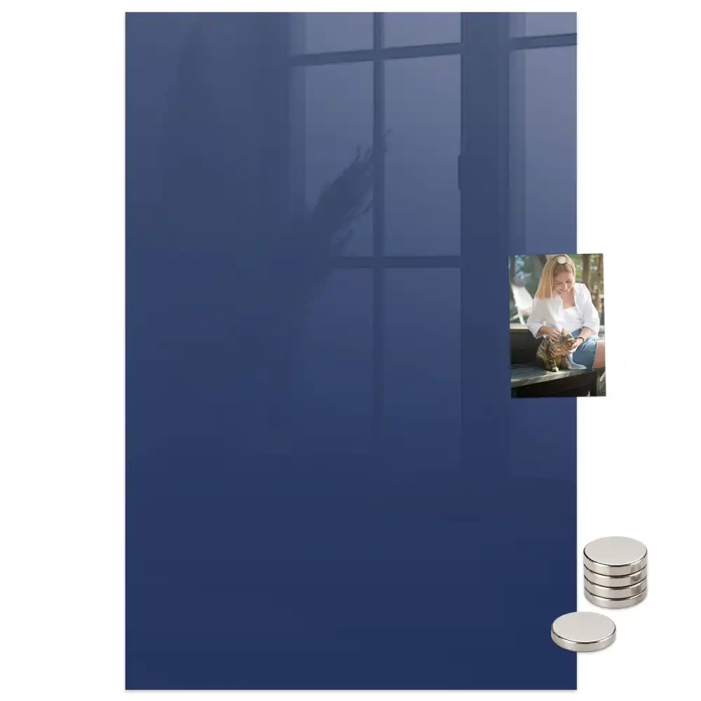 Tablă magnetică de perete bleumarin
