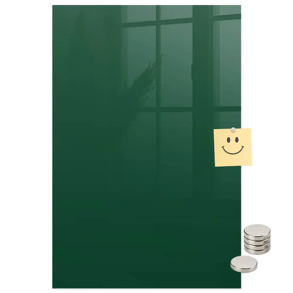 Tablă magnetică de perete verde sticlă