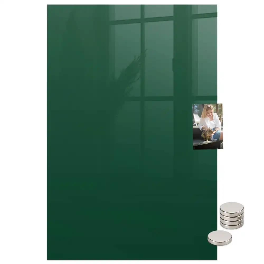 Tablă magnetică de perete verde sticlă