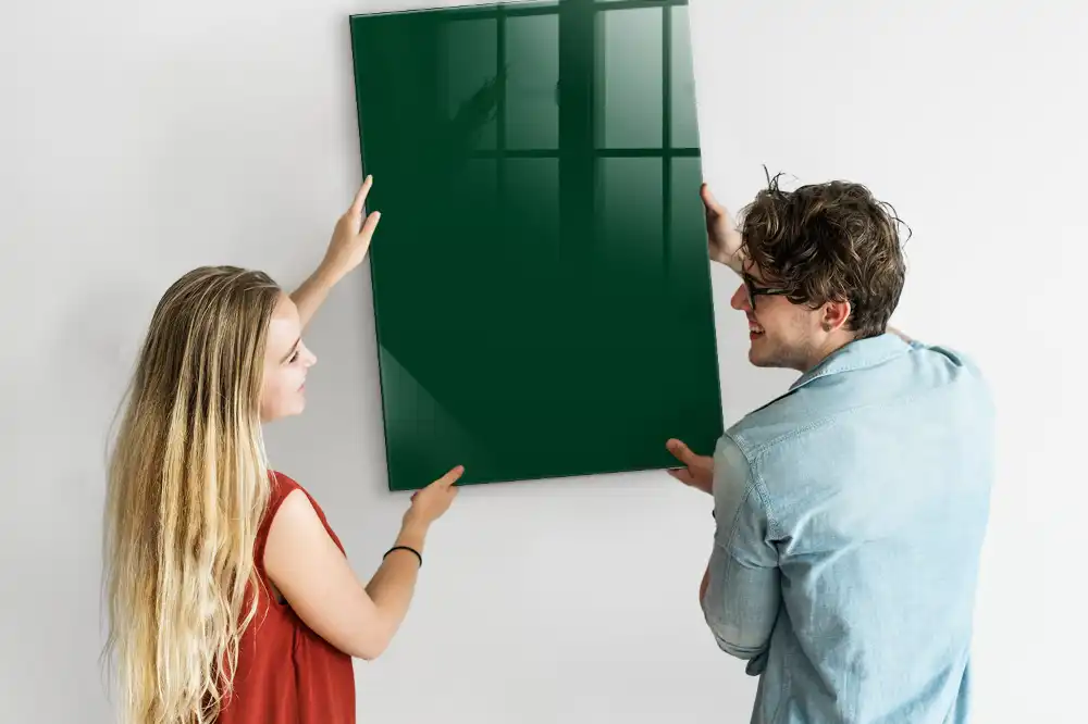 Tablă magnetică de perete verde sticlă