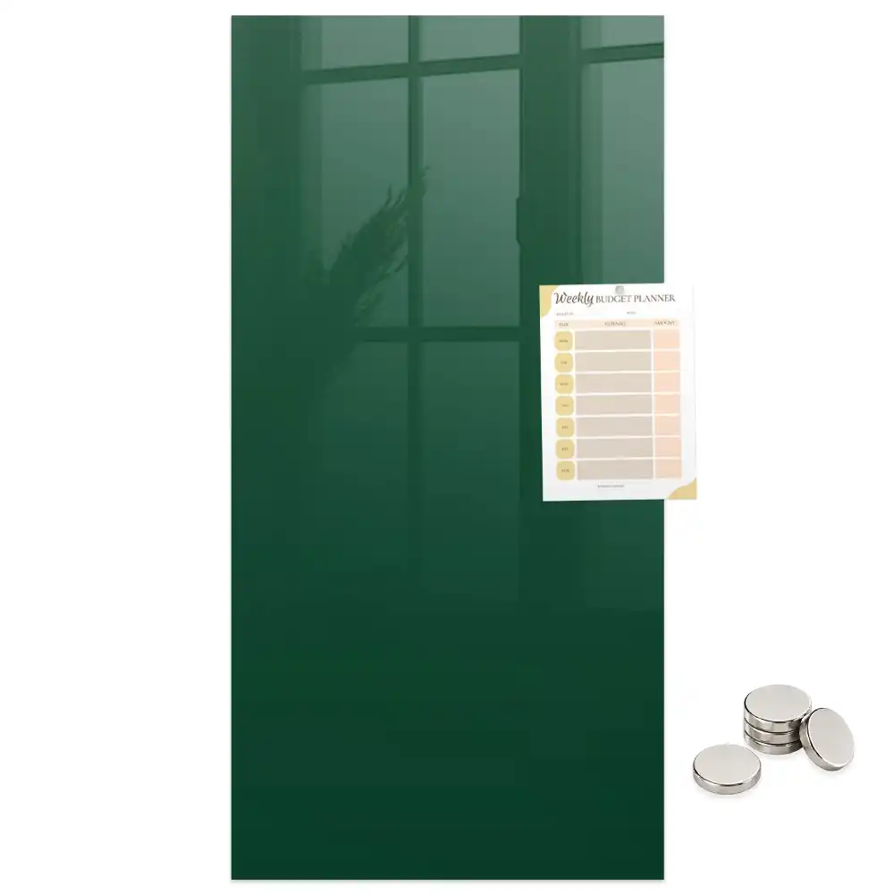 Tablă magnetică de perete verde sticlă