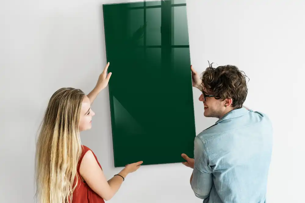 Tablă magnetică de perete verde sticlă