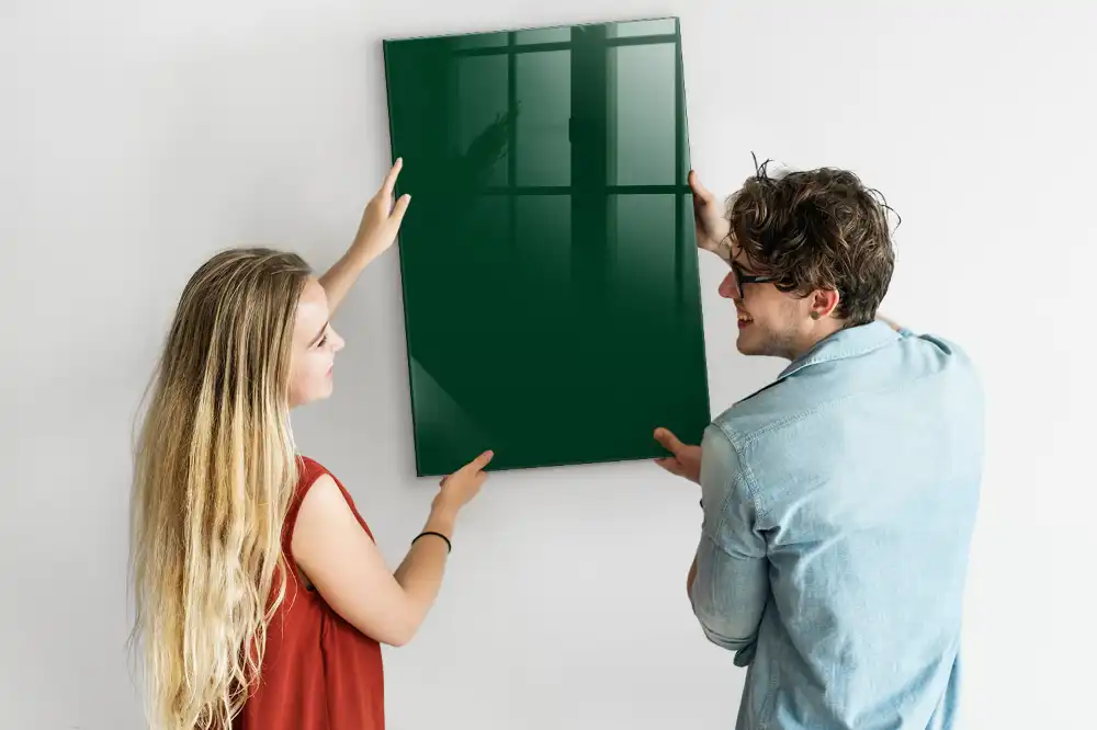 Tablă magnetică de perete verde sticlă