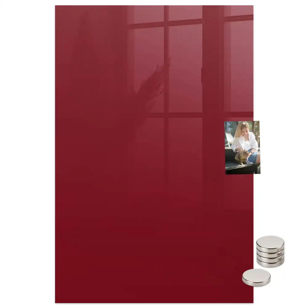 Tablă magnetică de perete culoarea burgund
