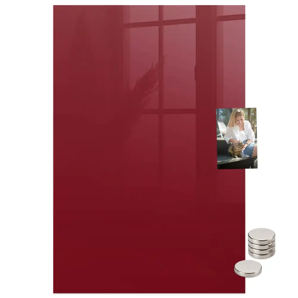 Tablă magnetică de perete culoarea burgund
