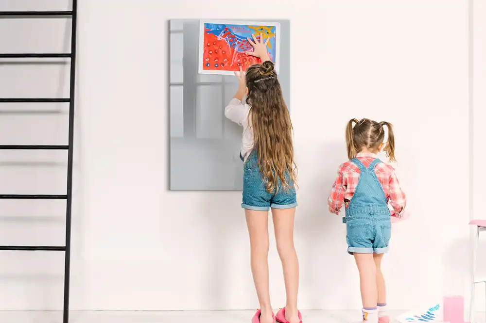 Tablă magnetică de perete gri deschis