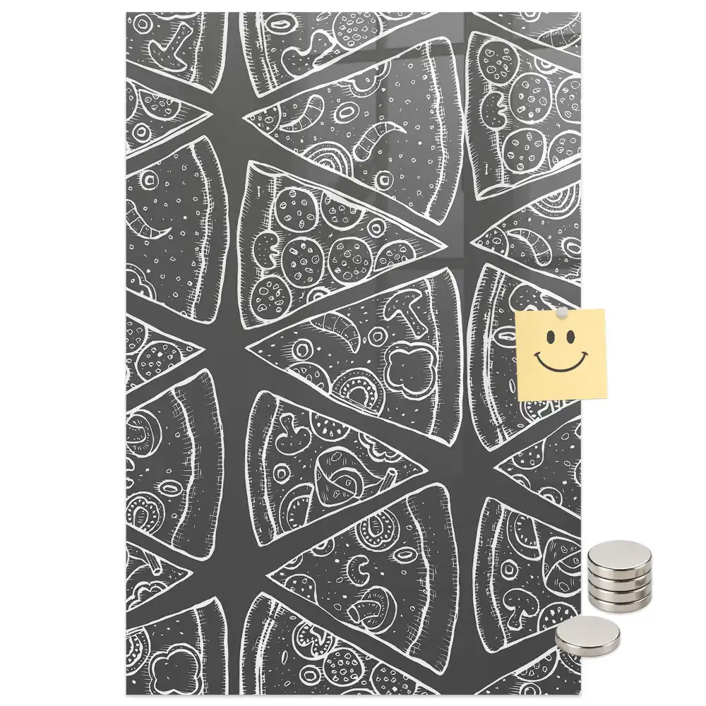 Tablă magnetică grafică cu model pizza
