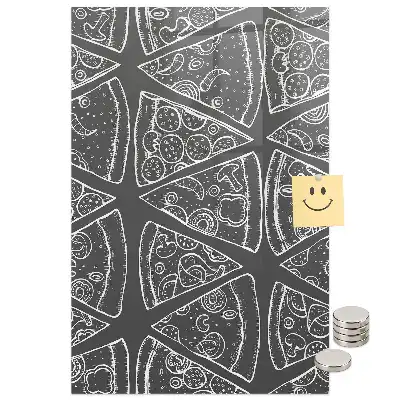 Tablă magnetică grafică cu model pizza