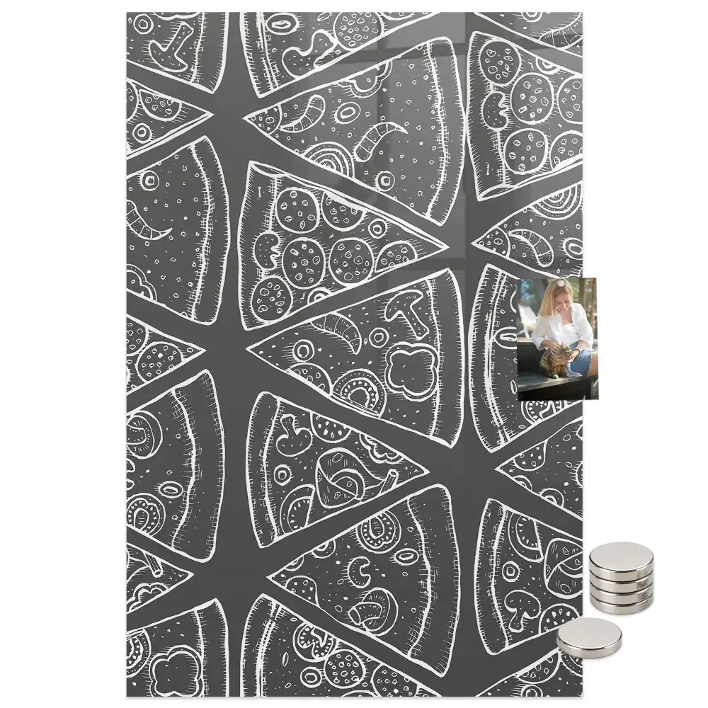 Tablă magnetică grafică cu model pizza