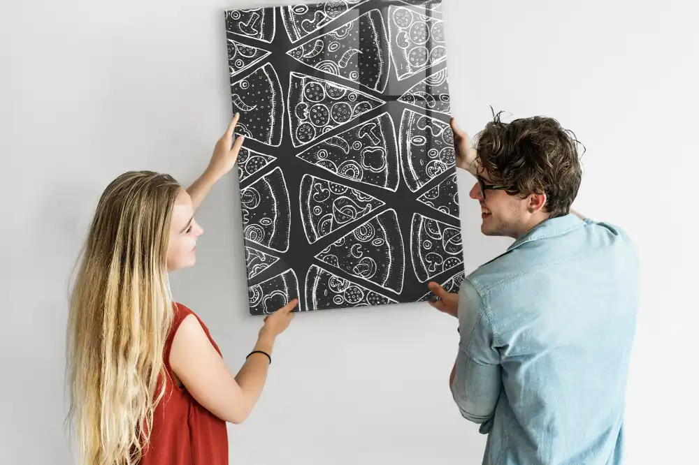 Tablă magnetică grafică cu model pizza