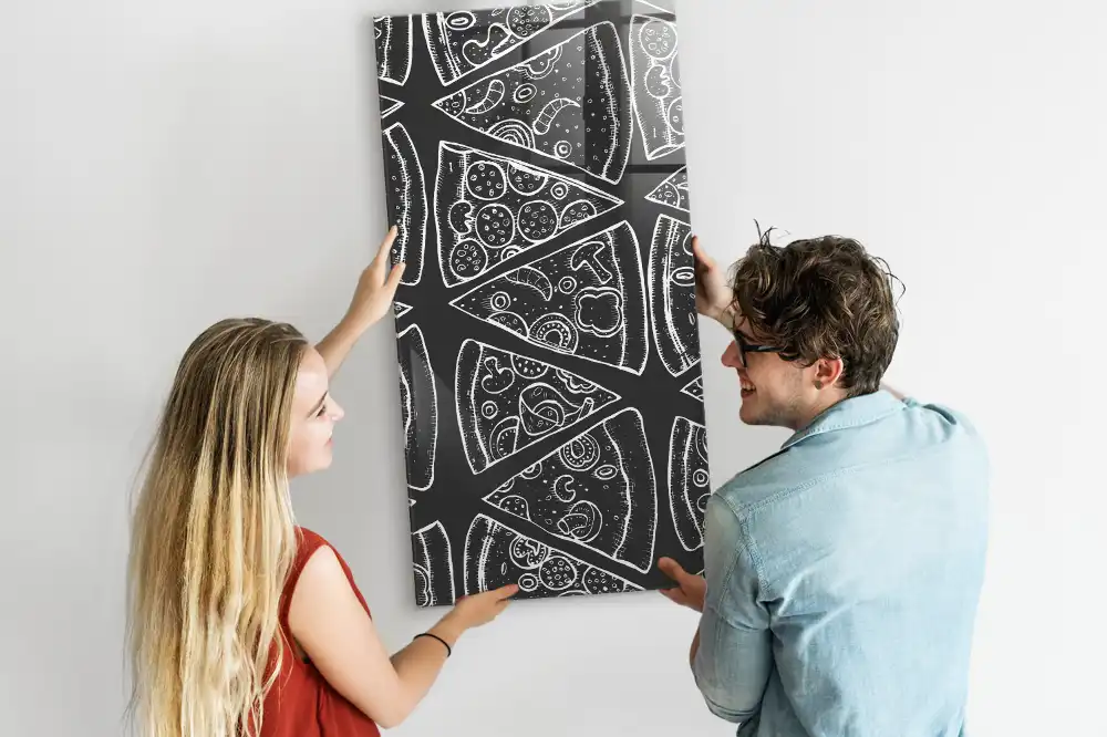 Tablă magnetică grafică cu model pizza