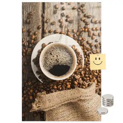 Tablă magnetică de perete în formă de ceașcă de cafea