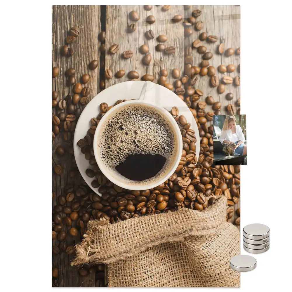 Tablă magnetică de perete în formă de ceașcă de cafea