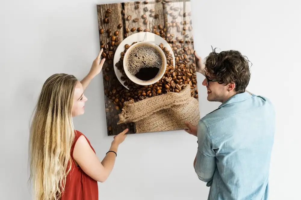 Tablă magnetică de perete în formă de ceașcă de cafea