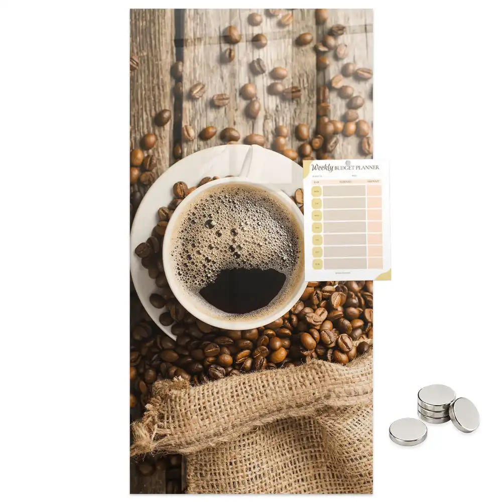 Tablă magnetică de perete în formă de ceașcă de cafea