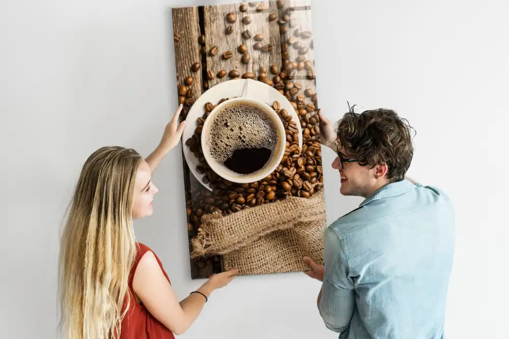 Tablă magnetică de perete în formă de ceașcă de cafea