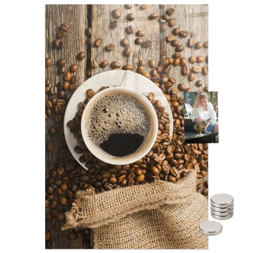 Tablă magnetică de perete în formă de ceașcă de cafea