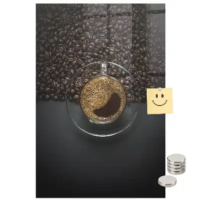 Tablă magnetică de perete în nuanță cafea neagră
