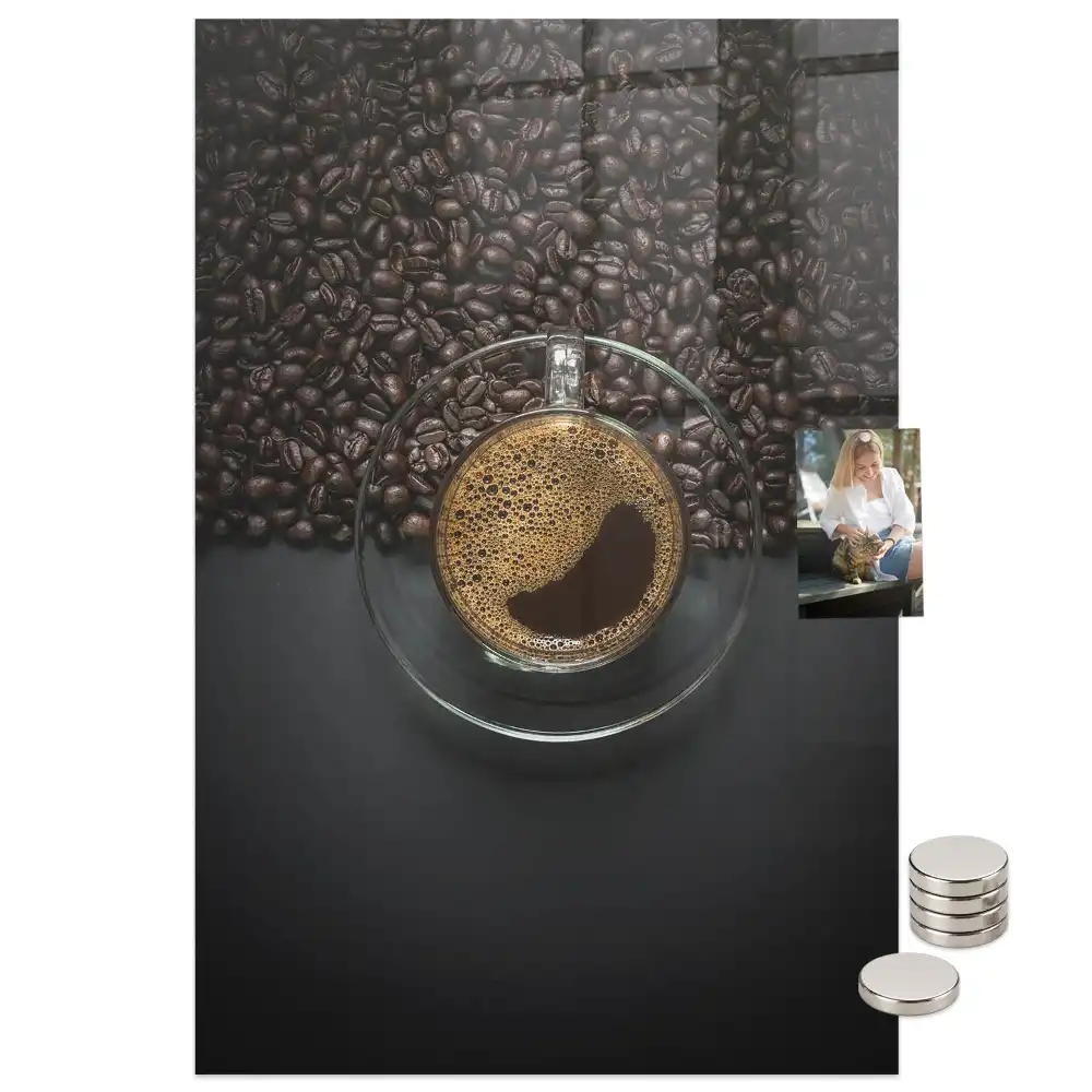 Tablă magnetică de perete în nuanță cafea neagră