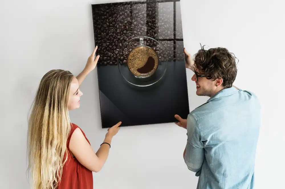 Tablă magnetică de perete în nuanță cafea neagră