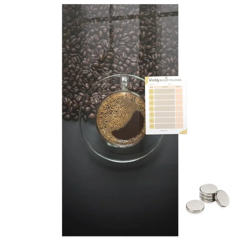 Tablă magnetică de perete în nuanță cafea neagră