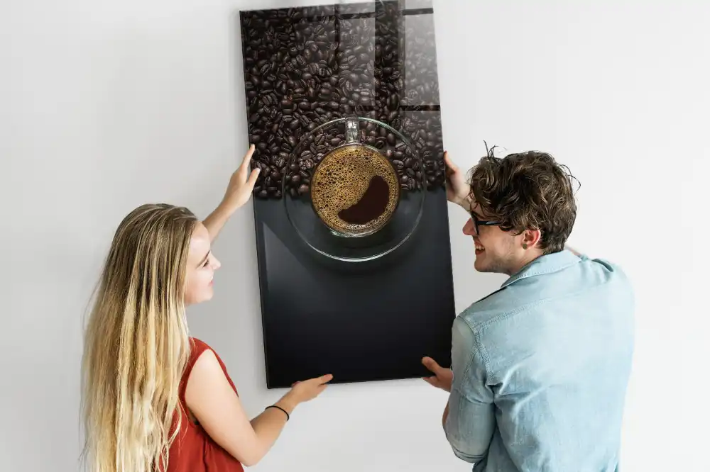 Tablă magnetică de perete în nuanță cafea neagră