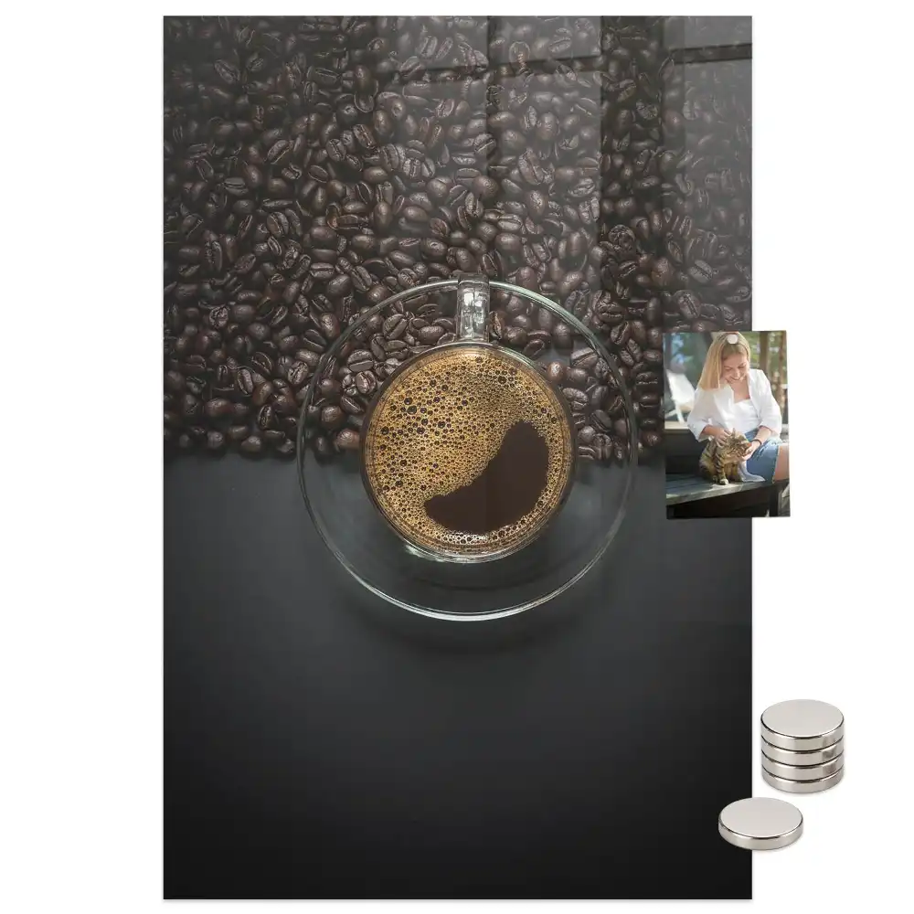 Tablă magnetică de perete în nuanță cafea neagră