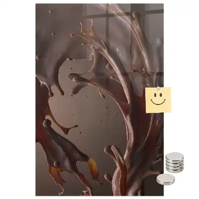 Tablă magnetică cu model lapte cu ciocolată