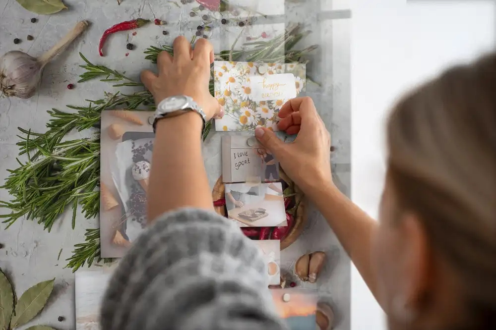 Tablă magnetică de perete cu model ierburi verzi