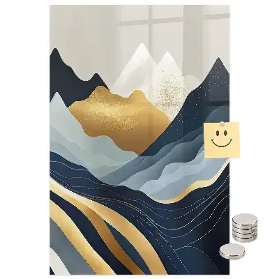 Tablă magnetică de perete cu peisaj abstract