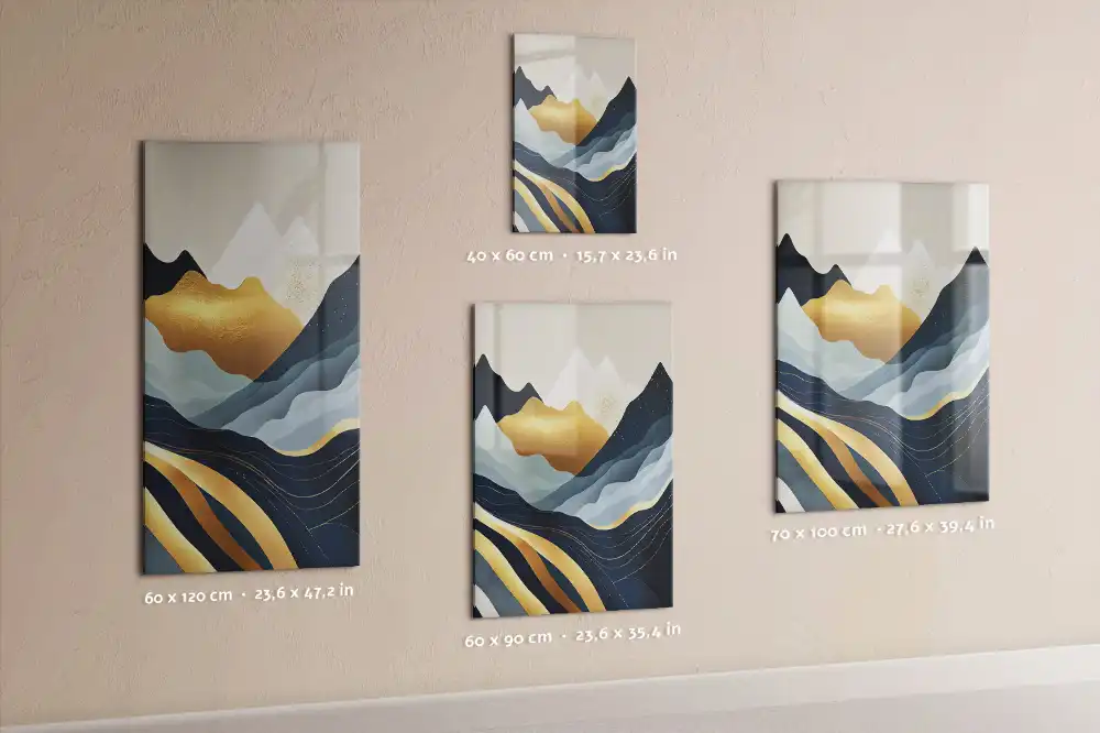 Tablă magnetică de perete cu peisaj abstract
