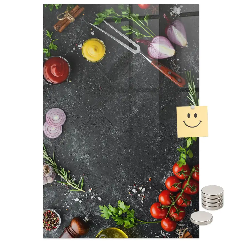 Tablă magnetică cu ingrediente pentru pizza