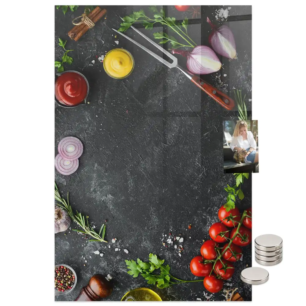 Tablă magnetică cu ingrediente pentru pizza