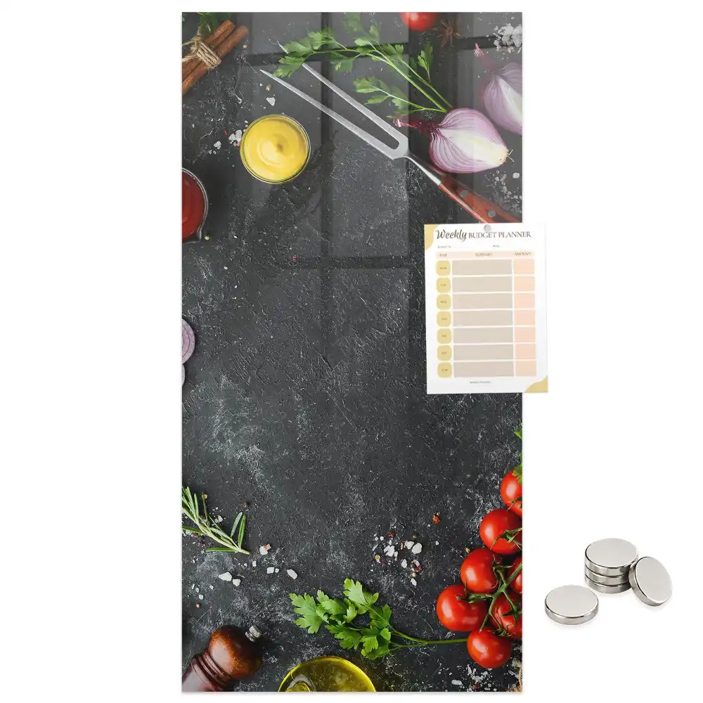 Tablă magnetică cu ingrediente pentru pizza