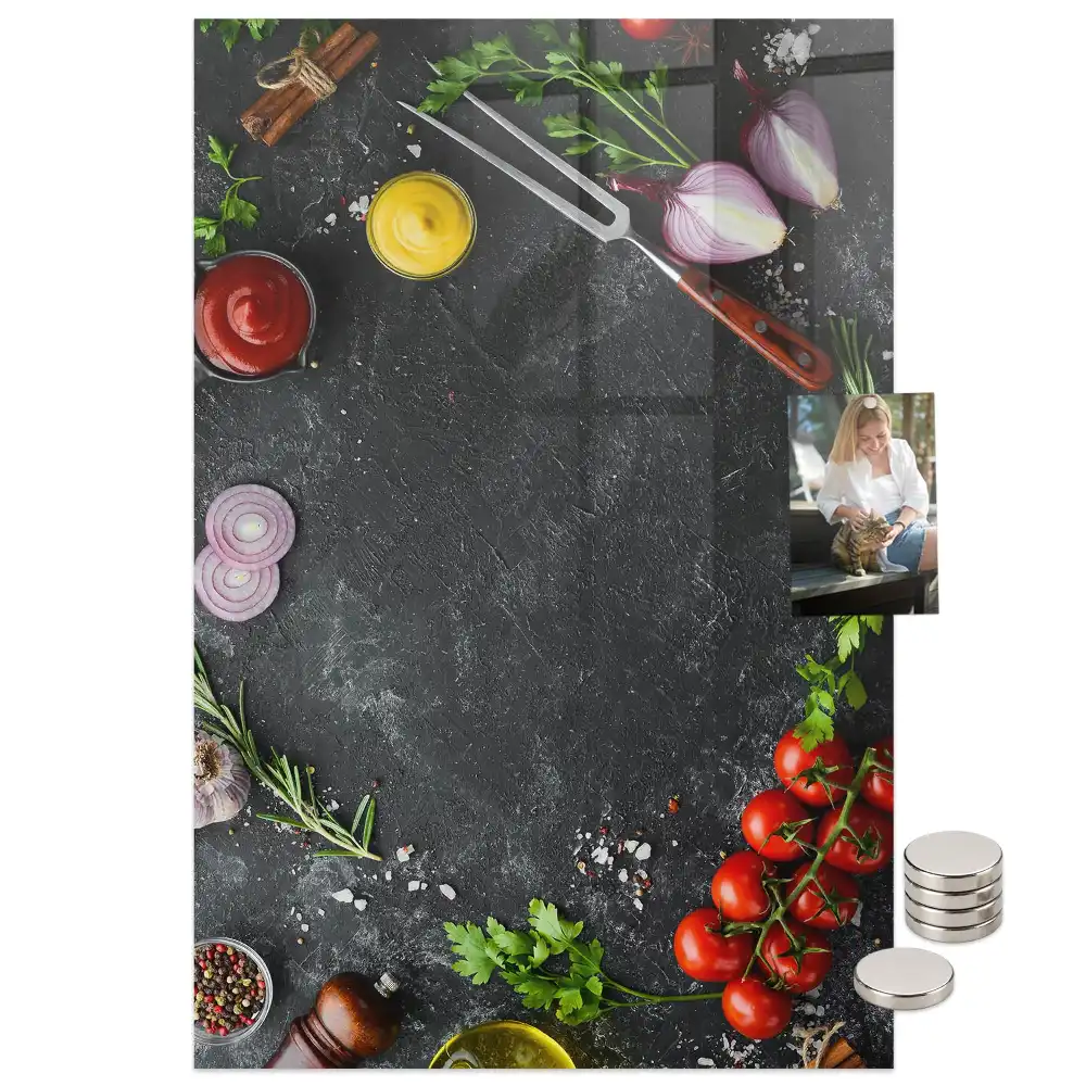 Tablă magnetică cu ingrediente pentru pizza