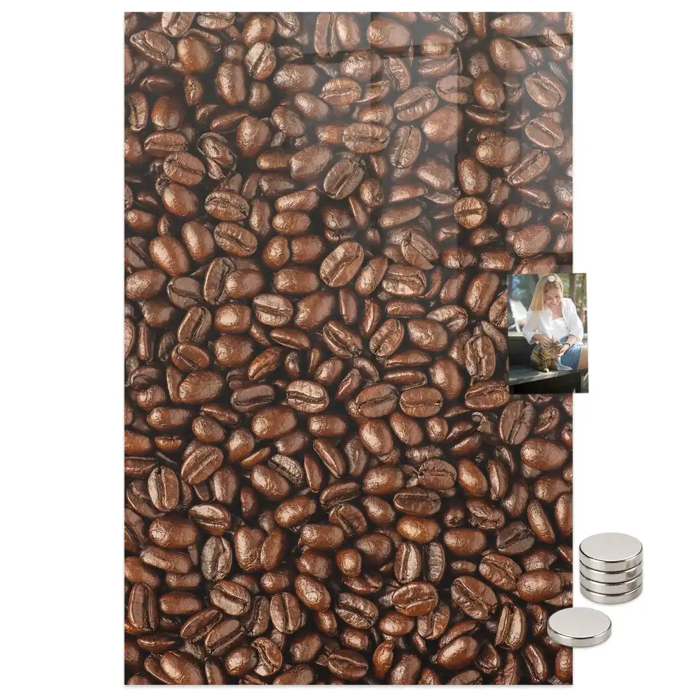 Tablă magnetică de perete cu model boabe de cafea