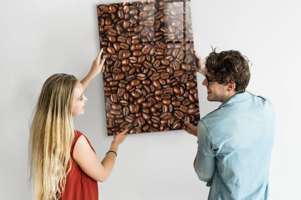 Tablă magnetică de perete cu model boabe de cafea