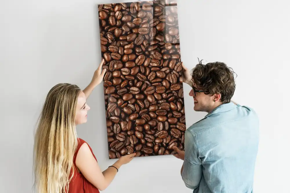 Tablă magnetică de perete cu model boabe de cafea
