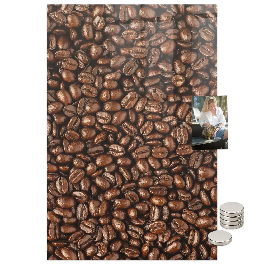 Tablă magnetică de perete cu model boabe de cafea