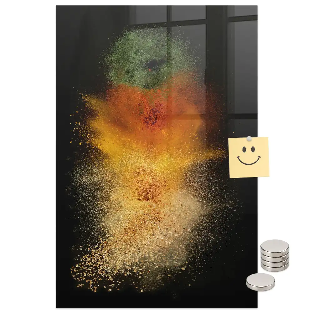 Tablă magnetică de perete cu imprimeu explozie de condimente